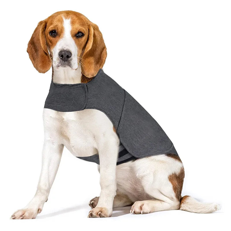 EXW PriceSport Dog Anxiety Jacket Keep Calm Clothes Premium Fabric Thunder Soft Shirts Pets Stress Relief Fire Works