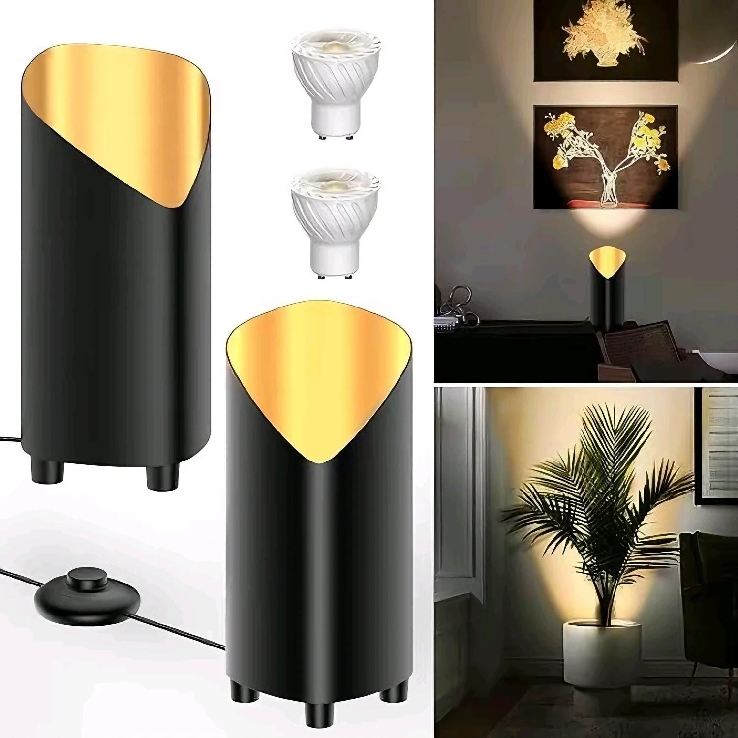 2025 New Plant Decor Lighting With Foot Floor Switch Accent Lighting Floor Light Uplight Indoor Spotlight for Artwork Picture