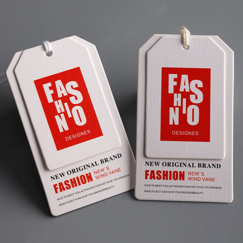 Hot Clothing Accessories Clothing Hanging Card Paper Shoes Custom Clothing Label Custom Printing Hanging Card Garment Tag