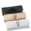 Caja De Lentes Genuine Golden Supplier Ladies Folding Customized Eyeglass Case Sunglasses Box Leather Glasses Pouches