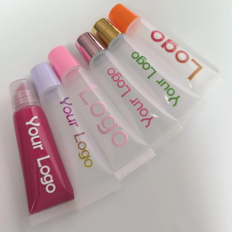 CY4 Custom LOGO Empty Squeeze Lip Gloss Tubes 10ml 15ml 18ml Lip Gloss Squeeze Tube for Balm Lipgloss Containers Mini Soft Tube