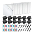 12-Piece DIY Acrylic Lamp Base Set 3D Night LED Light USB Cable Remote Control-for Restaurant Shop Room Decoration (Rectangular)