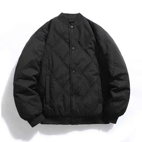2025 New Men's Jacket Velvet Thickened Solid Color Popular Simple Winter