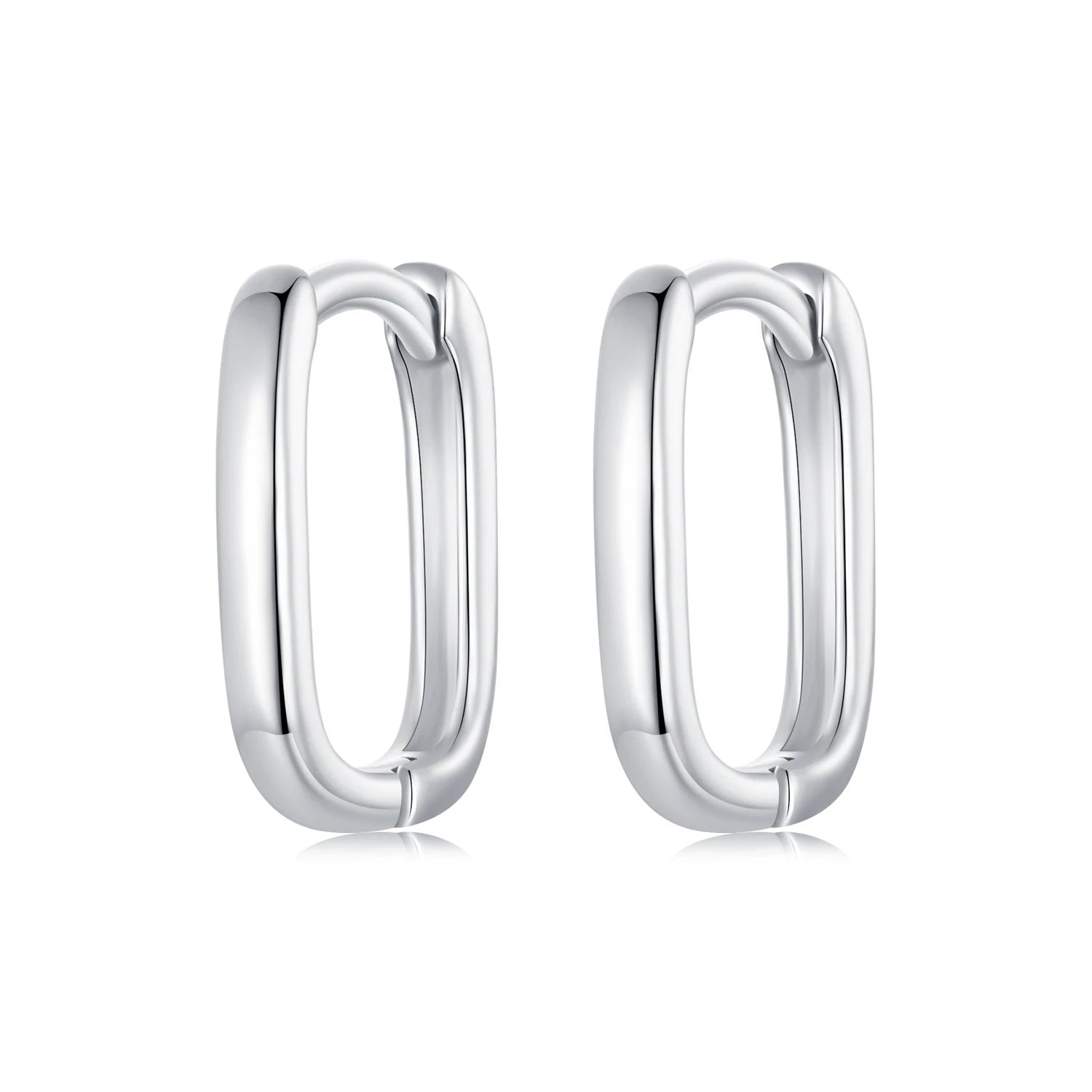 925 Sterling Silver Color Geometric Oval Hoop Earring for Women Jewelry Gifts Prevent Allergy Small Color Earrings