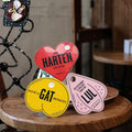 Custom Metal Aluminum Embossed Sign Text 3D Heart Shape
