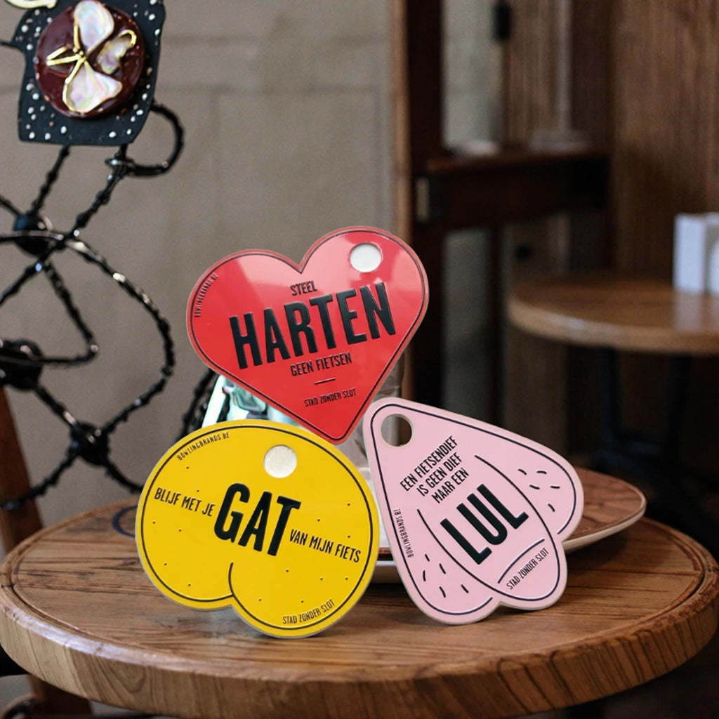 Custom Metal Aluminum Embossed Sign Text 3D Heart Shape