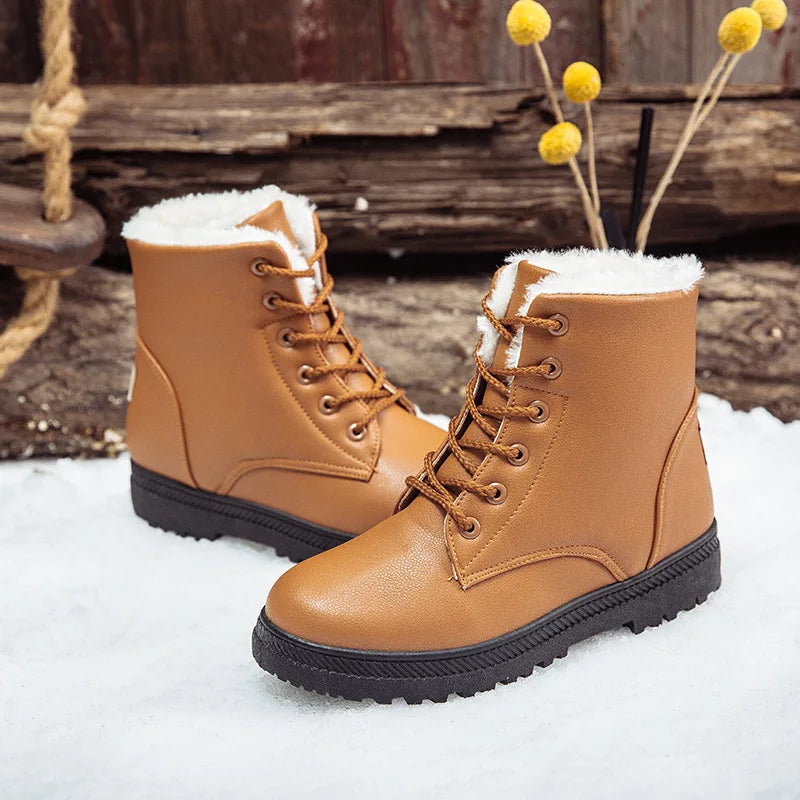 2026 New Fashion Women Boots Fur Women Snow Boots Couple Keep Warm Winter Shoes Comfortable Outdoor Sneakers