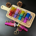 New Arrived Popular Mini Fashion Tumbler Keychain 5x9.5cm Plated Christmas for Key Decorations Anime Lover's Lipstick Storage