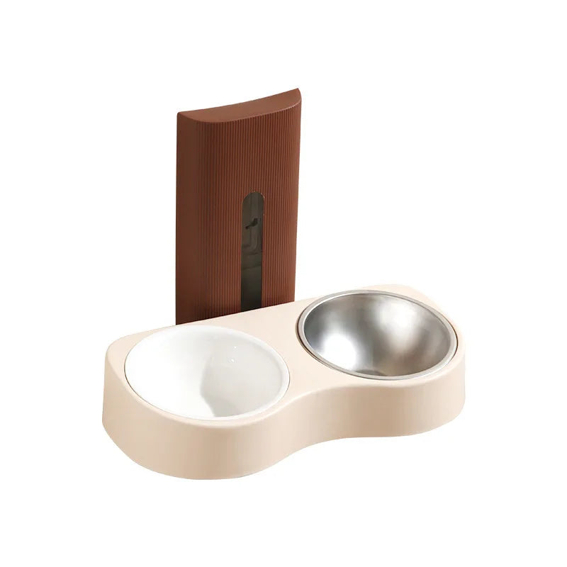 Stainless Steel Plastic Quadrate Bowl Cat Solid Wall-Mounted Anti-Knock High-Leg Eco-Friendly Waterproof IPX5 Classic Style
