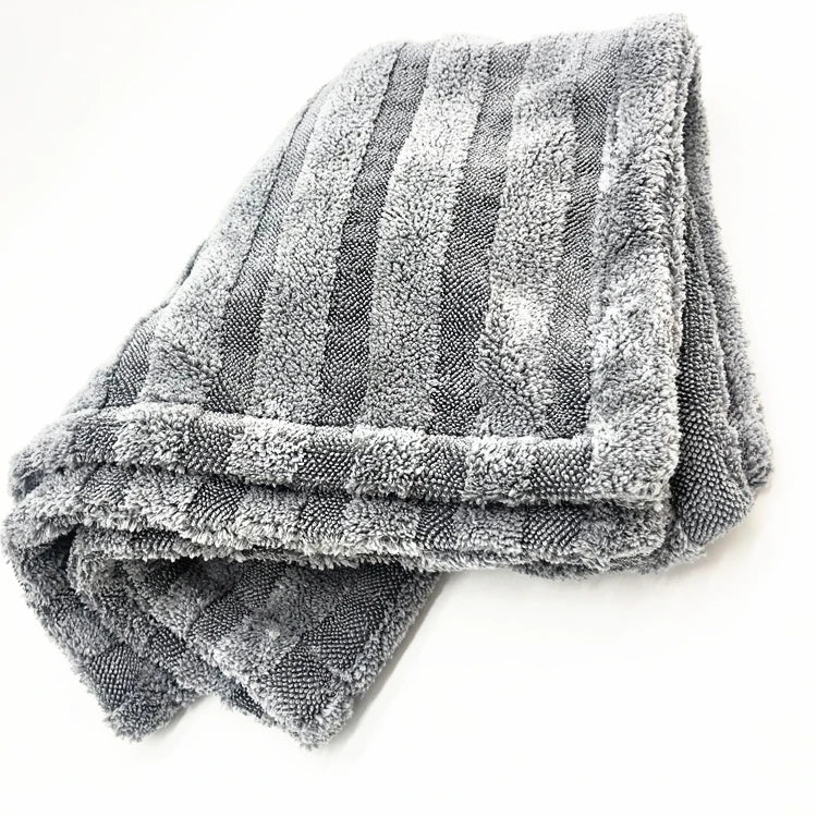50*80CM 1200GSM Eco-Friendly Quick-Dry Knitted Polyester Microfiber Hybrid Coral Fleece Twisted Car Washing Drying Towel