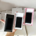 Korean PBT Custom Private Label Faux Mink Individual Lashes Supplies Vegan Matte Black Volume Hand Made Eyelash Extensions