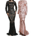 Women Sequin Bridesmaid Dress Sleeveless Maxi Evening Prom Dresses