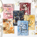 20 Sheets Per Pack Flower Weaving Dream Creative Handbook Sticker Book Retro Cut Film Handbook Sticker Book