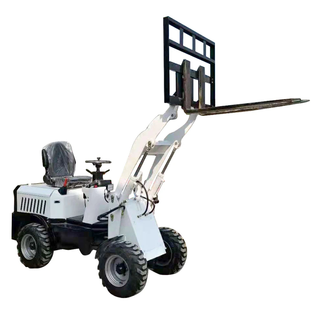 HTEL18 Wheel Mini Dumper Loader Electric Mini Small Skid Loader Small Tractor Front End Loader