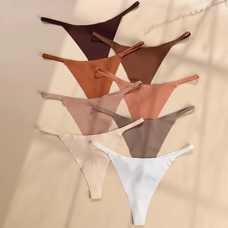 Sexy Women Cotton G String Thongs Low Waist Seamless Female Underpants Comfortable Ladies Underwear Lingerie