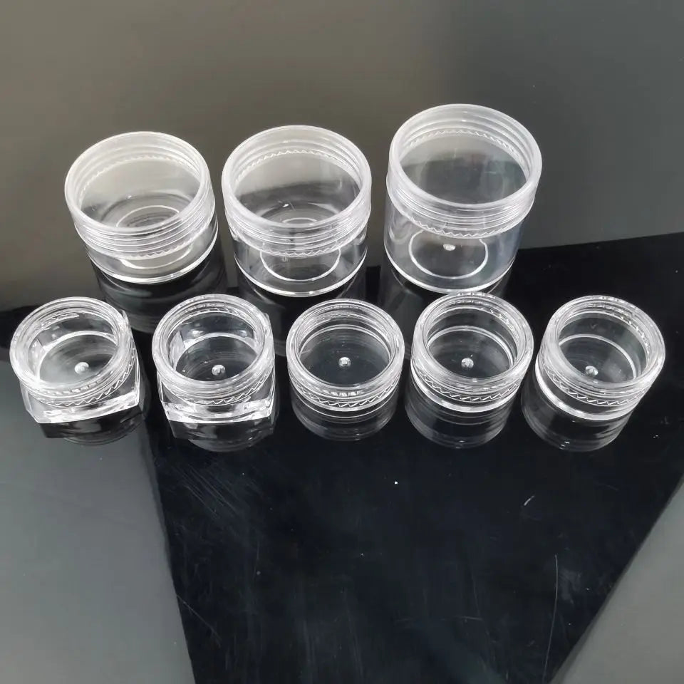 Tiny Clear PS Plastic Storage Container for Lip Balm Salve Serum Cosmetic Cream Samples 2g 3g 5g 10g Mini Jar for Small Lotions