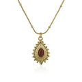 Religious Tear Drop Jewelry Set 18K Gold Plated Stainless Steel Turquoise Chains Chokers Natural Stone Pendant Necklaces