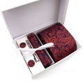 Top Quality Mens Tie Sets Gift Box Cufflink Mens Pocket square Tie Clips Tie Set Corbatas Para Hombre Corbata Conjunto