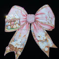 New Arrival Eco-Friendly Topaz Cute Big pink Bow Tie Rhinestone Dtf Hot Fix Iron on Christmas Women Clothing Bag Heat Transfer