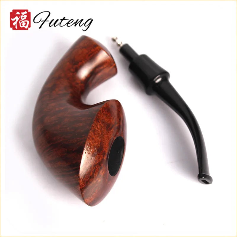 Yiwu Futeng Wholesale Briar Wood Tobacco Pipe for Smoking China Factory Manufacturer Wooden Smoking Smooth Briar Pipe Smoking