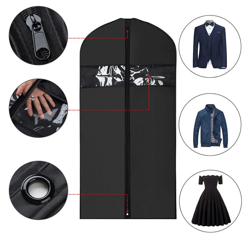 Fashion Tote Convertible Eco Friendly Cloth Garment Bag With Pockets Non Woven Suit Cover for Clothes