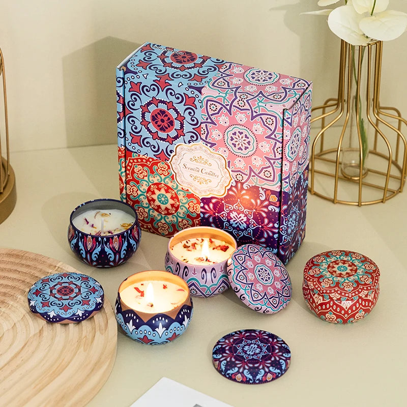 Ready to Ship in Stock Fragrance Soy Wax Yoga and Meditation Aromatherapy 2 oz Gift Box Cheap Scented Candle