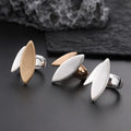 TongLing European 3 Colors Elastic String Fancy Rings Adjustable Silver Gold Plated Leaf Shape Women Rings