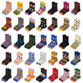 Animal Print Unisex Men Women Breathable Spring Crew Casual Funny Socks Custom Combed Cotton