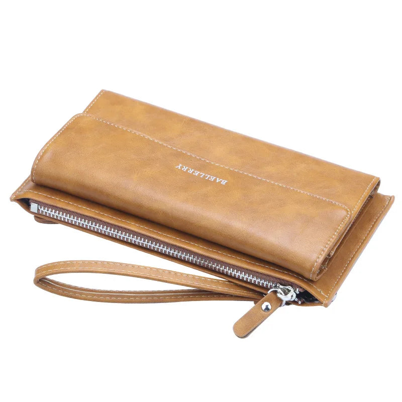 2026 Latest Male Business Clutch Bag Quality Leather Retro Wallet Bag for Men Brand New Design Phone Bag Casual Coin Purses