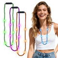 Light up PS Material Mardi Gras Beads Necklace for Graduation Ramadan & Diwali Festivals-Wholesale Party Goods