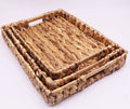 Manufacturers Direct Supply Natural Water Hyacinth Storage Tray Basket Household Decorative Fruit Tray Rectangle