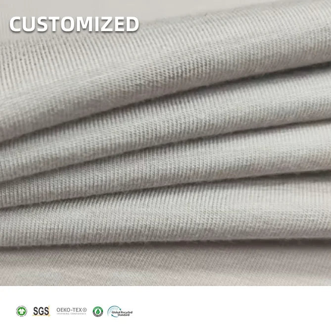 GOTS Sustainable Lightweight Stretch Soft 200gsm 95% Organic Cotton 5% Spandex Jersey Fabric for Tshirt & Activewear
