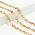 Colorful Dripping Stainless Steel Leaf Chain Diy Necklace Bracelet Ornament Accessories Chain Roll Jewelry Making