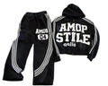 KY Cropped Oversized Zip up Hoodie Sun Wash Heavy Cotton Oversized Hoodie Mens Sweatpants Baggy