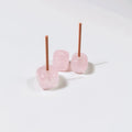 Hongzhuo Square Rose Quartz Gem Incense Sticks Holder Handmade Home Decor Gift Statue