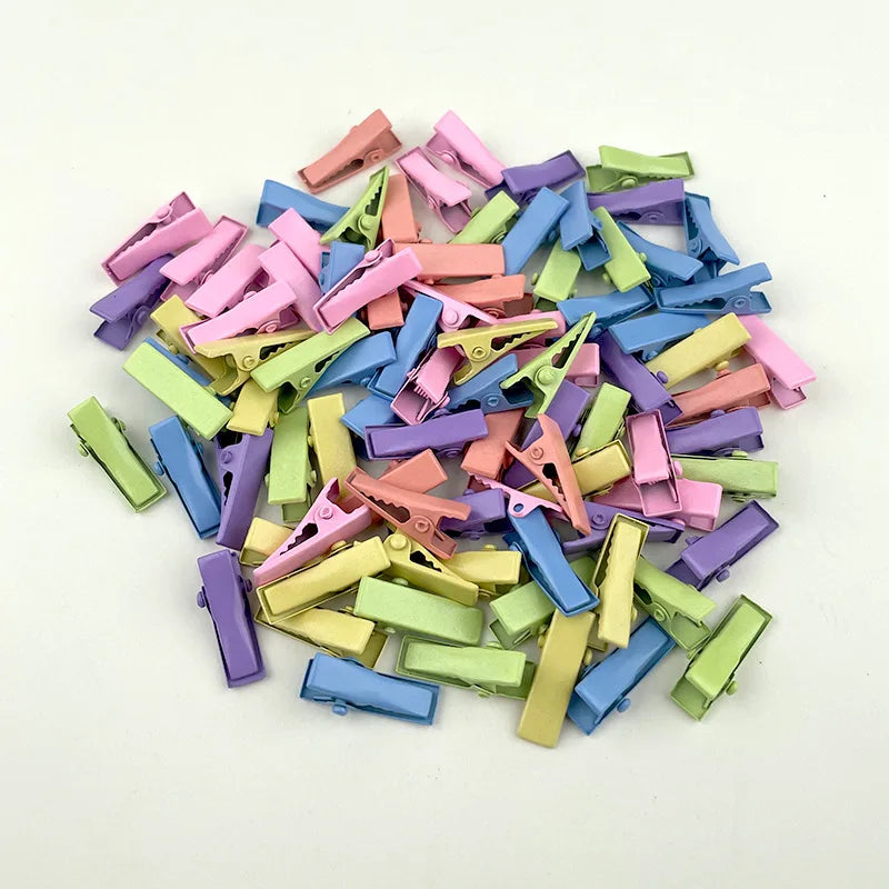 MIO New Colorful Kids Barrettes Candy Color Metal Duckbill Hair Clip Fashion Styling Alligator Hairpin for Girl Accessories
