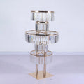 HJ240013 Wedding Acrylic Metal Iron Flower Rack Decoration Road Lead Wedding Hall Crystal Stage Wedding Decoration Props