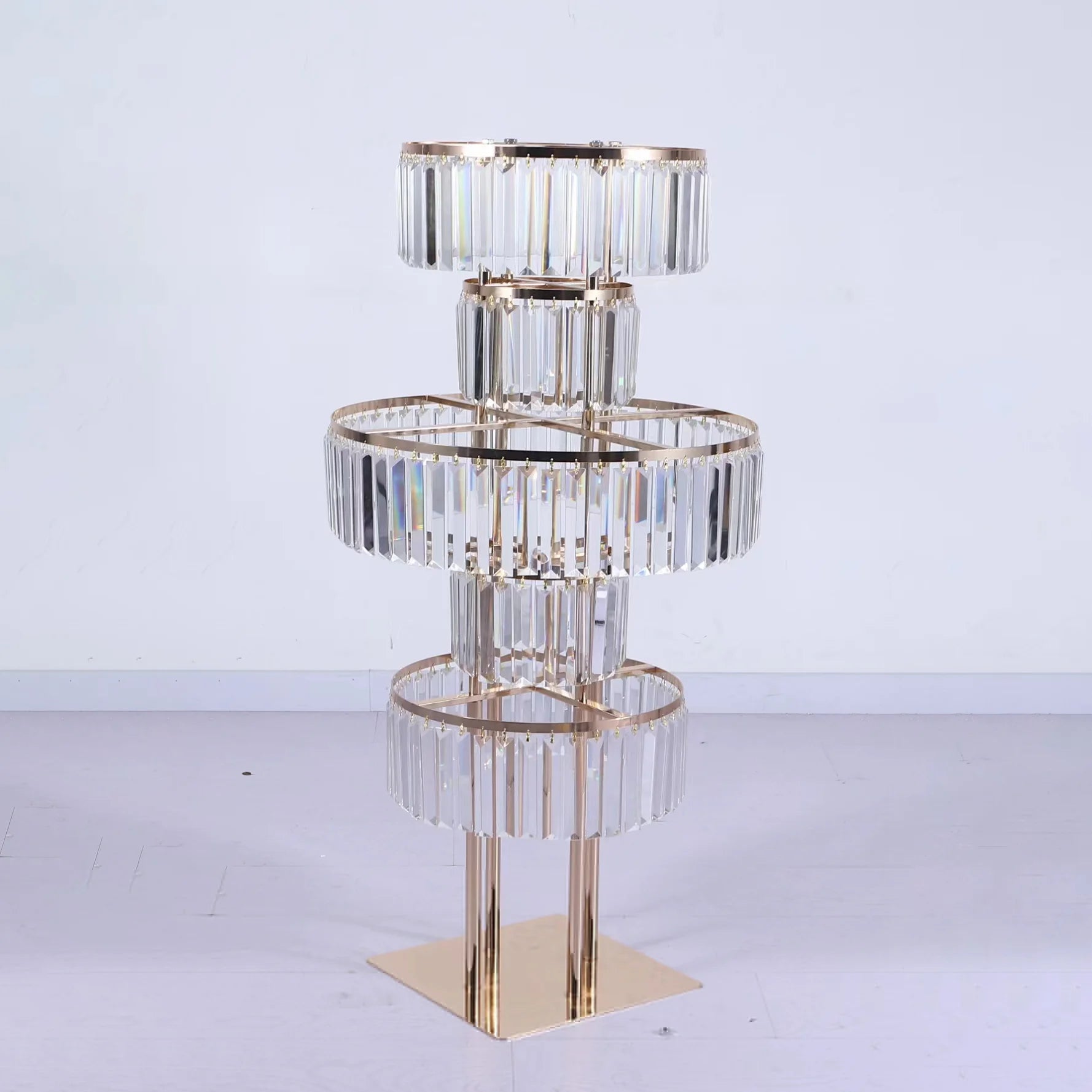HJ240013 Wedding Acrylic Metal Iron Flower Rack Decoration Road Lead Wedding Hall Crystal Stage Wedding Decoration Props