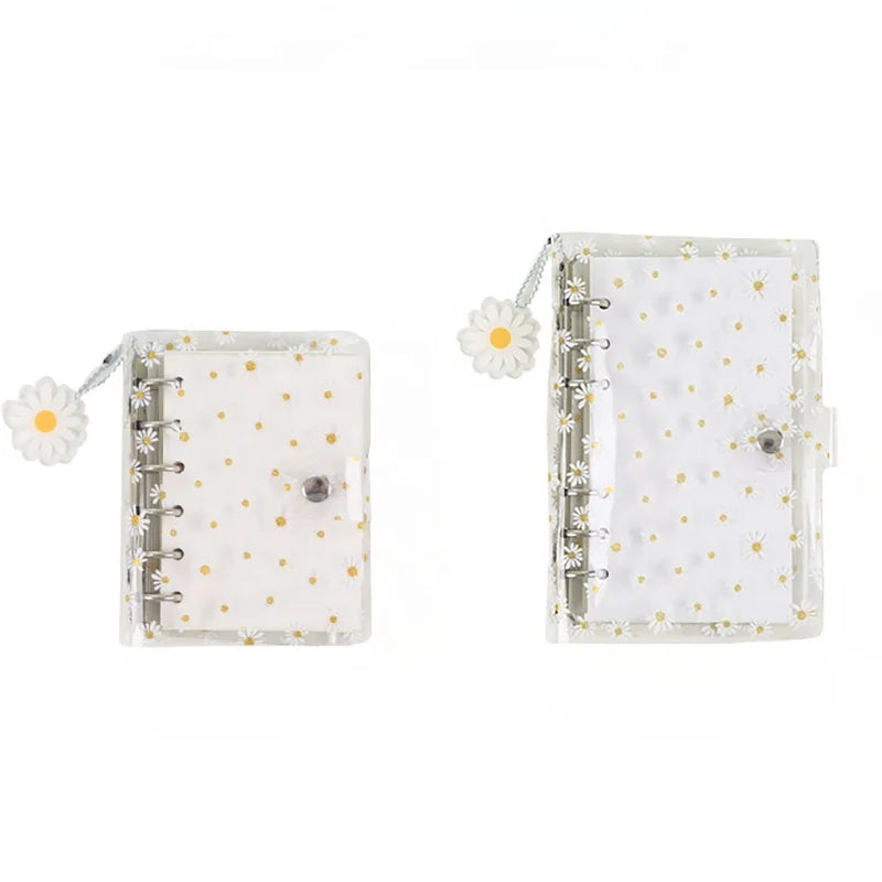 Cute Kawaii A7 A6 PVC Spiral Binder 6-Ring Diary Journal Notebook Loose-leaf Stationery Supplies for Gift