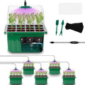 Reusable Plastic 6 Pack 72 Cell Seed Starter Tray Kit with Grow Light Humidity Dome Seedling Tray Plant Grow Tray