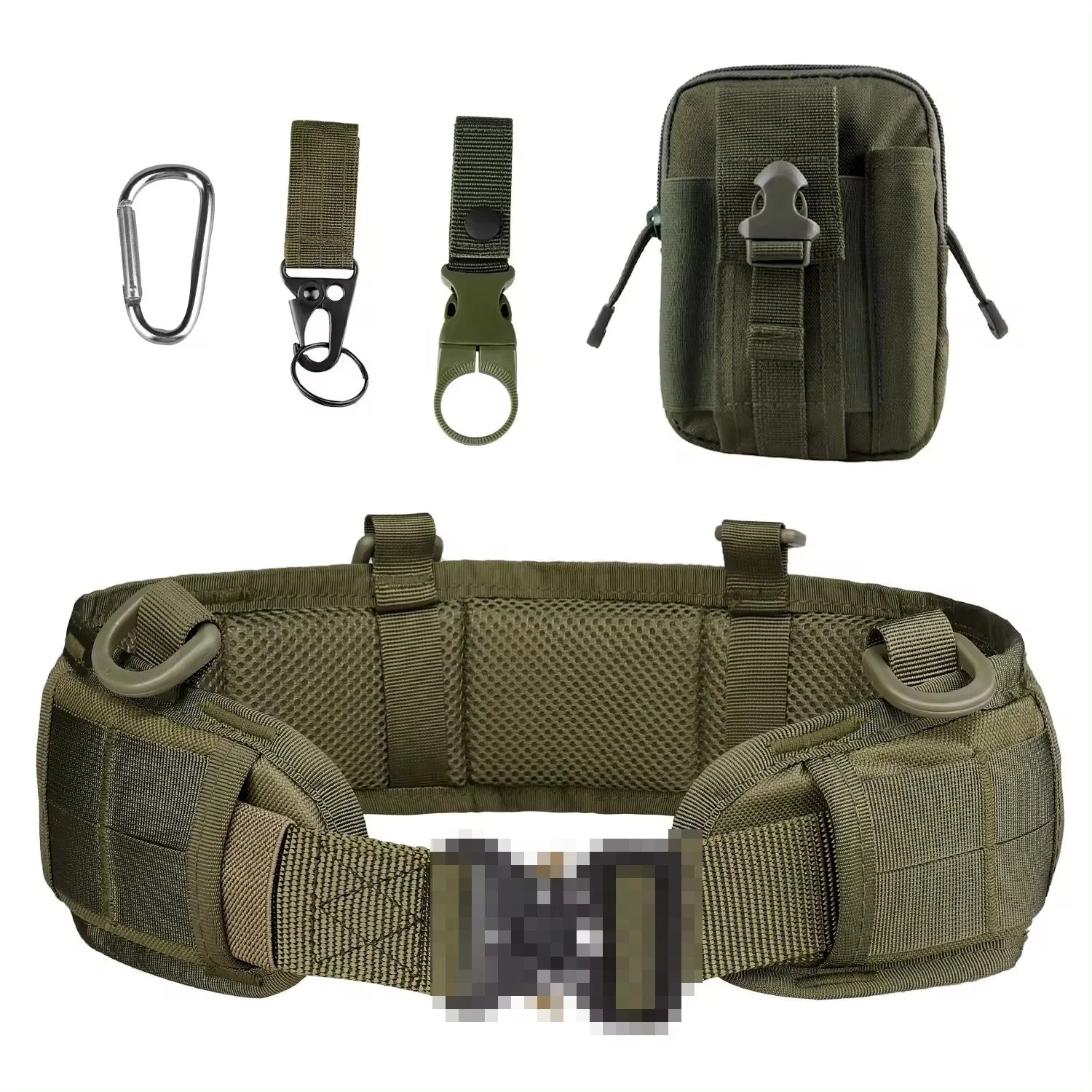 Latest Design Sets of 5 Custom Removable Durable Camouflage Nylon Tactical Waist Belt with Custom Logo and Fashion Style
