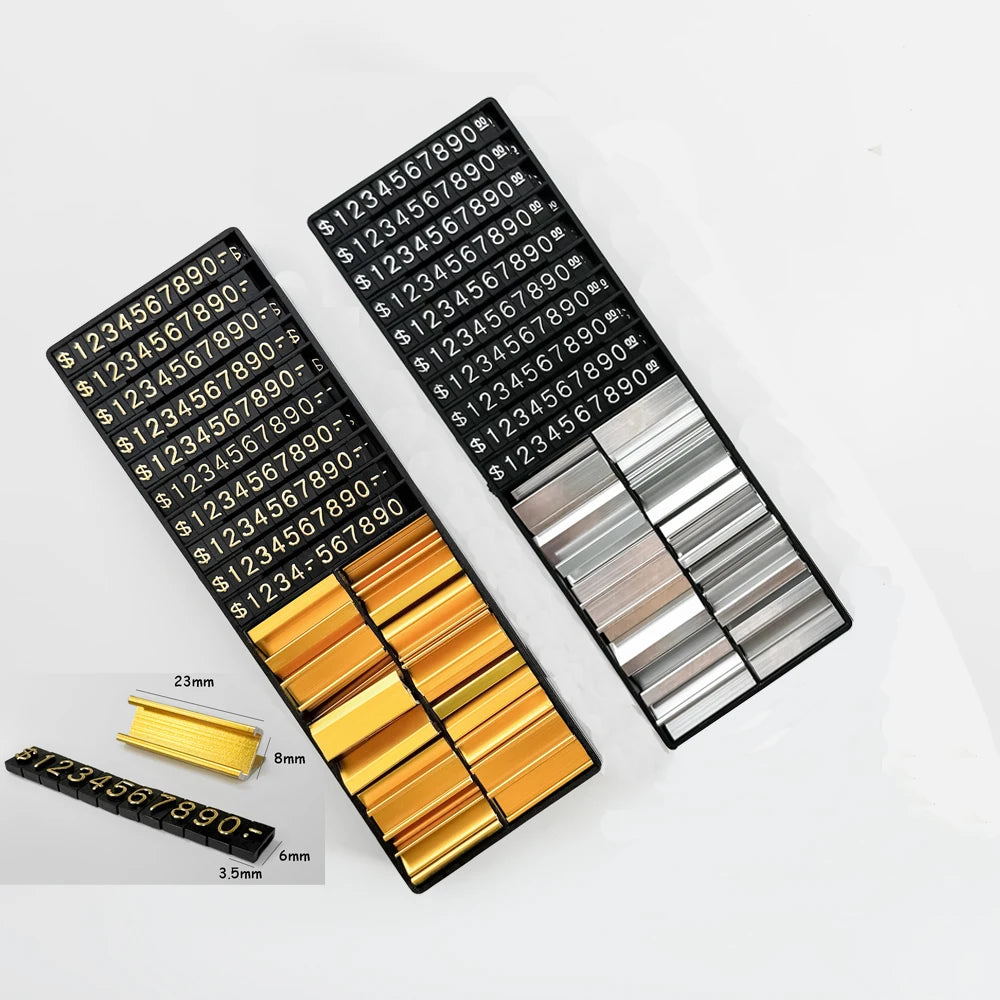Sales Promotion Price Tag Jewellery Store Plastic Price Display Cube With Numbers RMB & US$ for Retail Shops MegaBDM