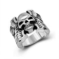 Wholesale Jewelry Men Stainless Steel Gothic Skull Vintage Antique Style Biker Cocktail Party Ring