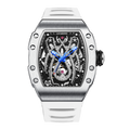 HANBORO Men's Automatic Mechanical Watch Spider Series Square Aperture Diamond Spider Craft Simple Fashion Dial Glass Rubber