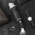 12K Windproof Automatic Reverse Umbrella with LED Flashlight Safety Reflective Strip Tri-Fold Smart Business Gift