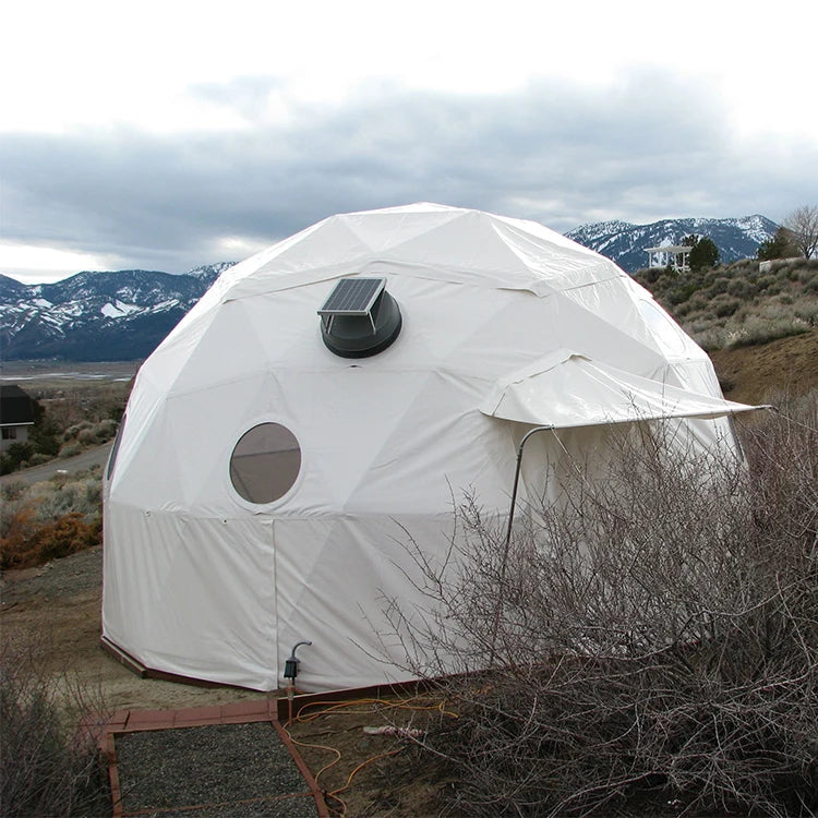 Mexico Prefab House Luxury 8M Geodesic Dome Tent With Heat Insulation
