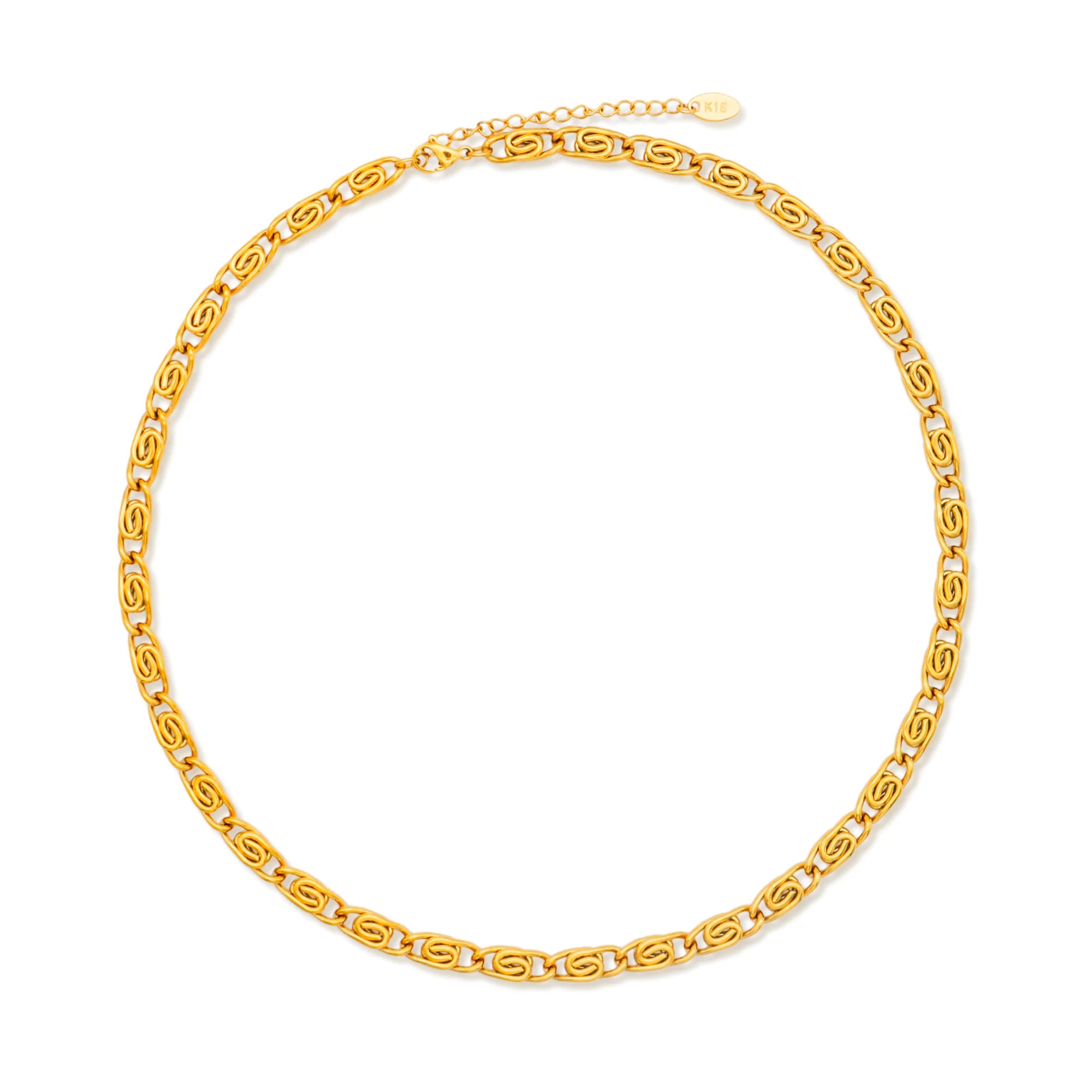 Chris April Fashion Jewelry PVD Gold Plated 316L Stainless Steel Cloud Chunky Chain Necklace for Women