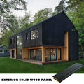 MUMU Design Modern Style Exterior Fasade Yakisugi Carbonized Burnt Solid Wood Shou Sugi Ban Wall Panel
