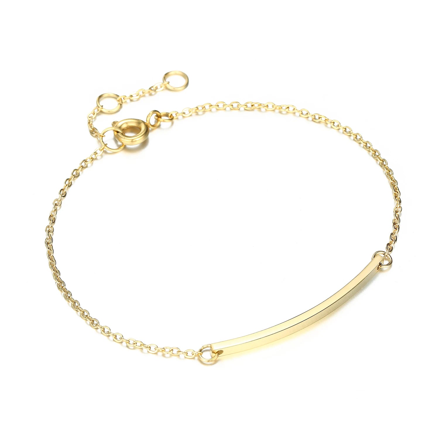 316L Stainless Steel Curved 30*2 mm Blank Long bar Bracelet for Women