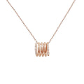 Fashion 18K Gold Spring Design Natural Diamond Necklace Jewelry 18K Solid Gold Necklace Thin Gold Chain MegaBDM